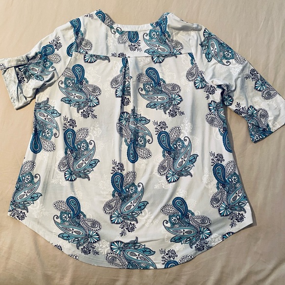 A. Jesdani silver, turquoise and black tunic size 3X - Picture 2 of 2